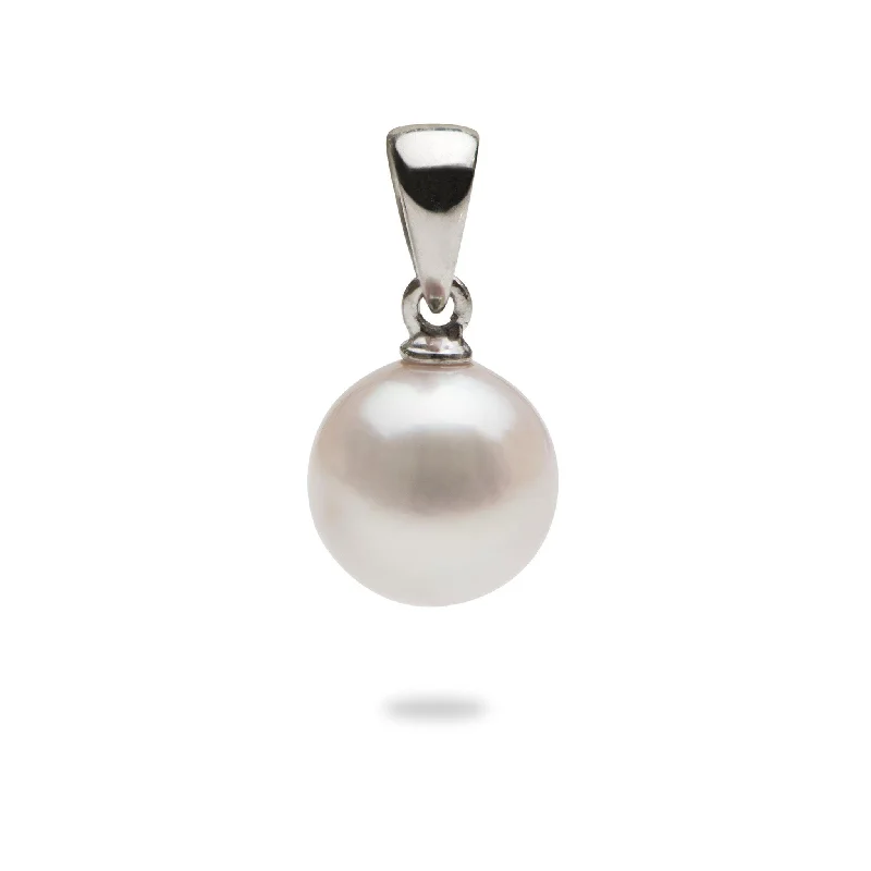 Akoya Pearl Pendant in White Gold - 8mm