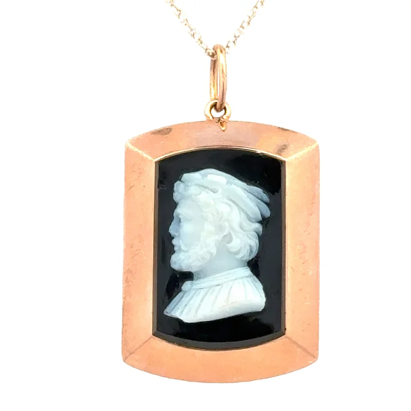 gold bar earrings minimalist Antique Black Stone Cameo Pendant