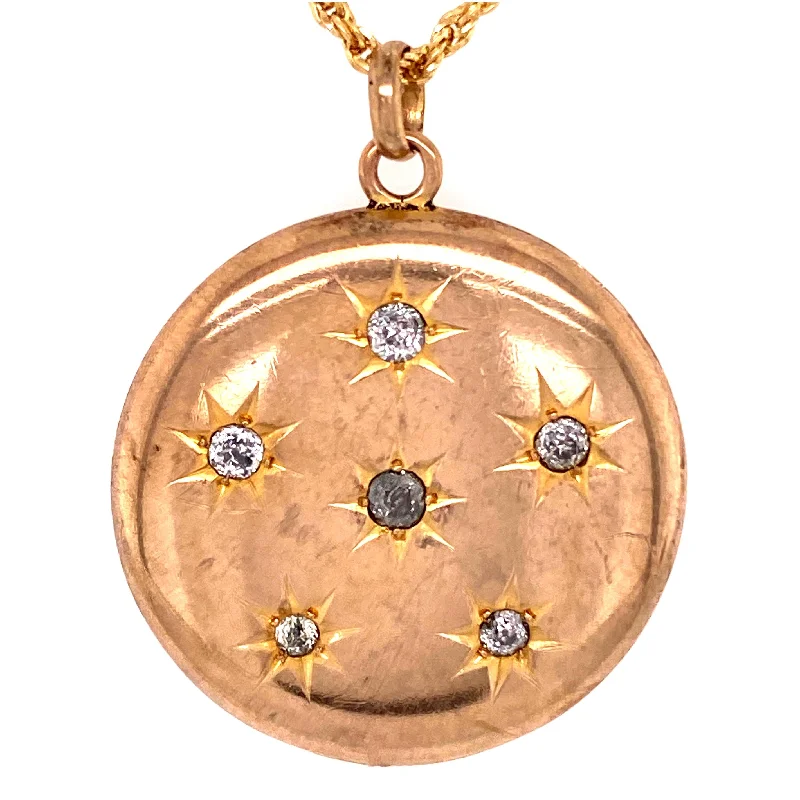 ANTIQUE LOCKET WITH DIAMONDS