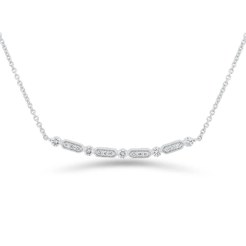 Diamond Bar Station Necklace