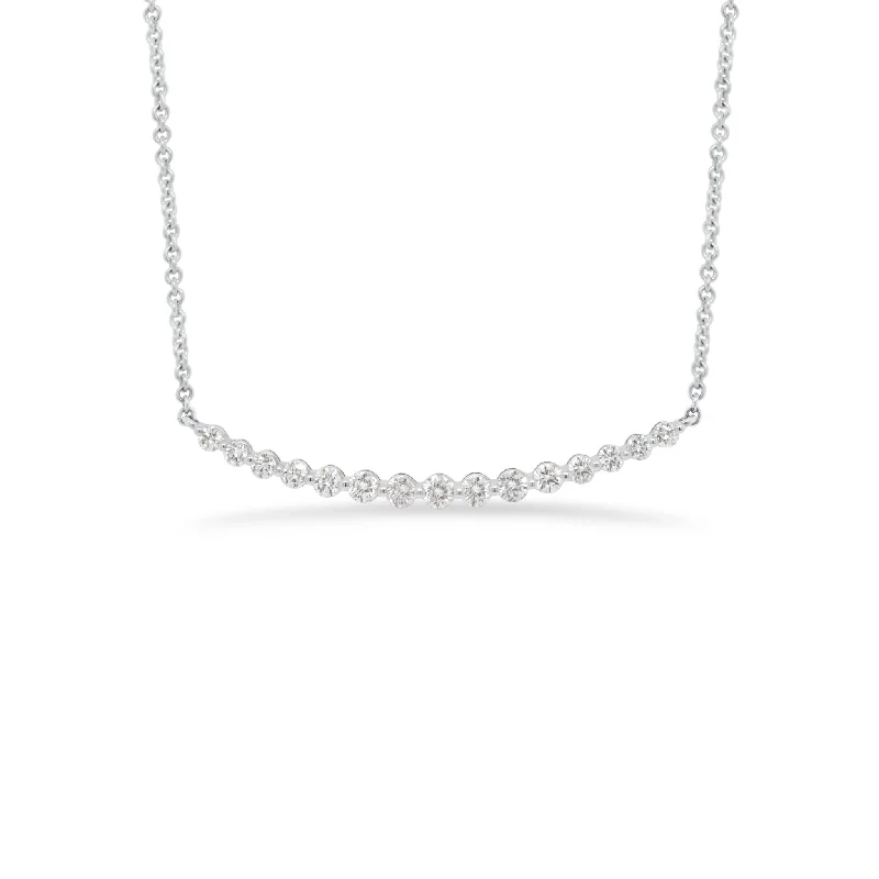 rose gold infinity bracelet Diamond Single-Prong Bar Necklace