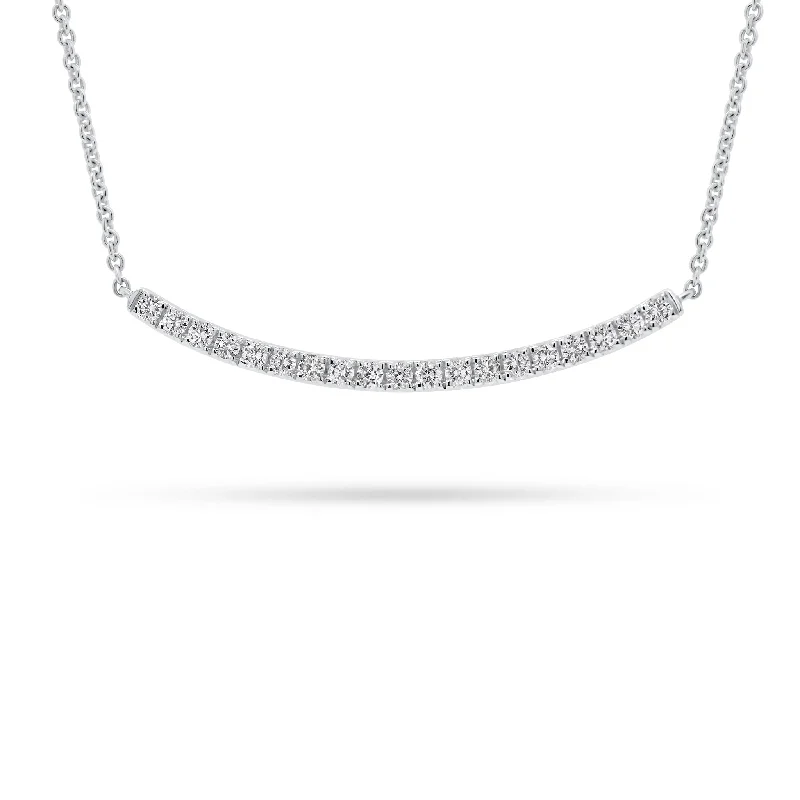 Diamond Curved Bar Necklace