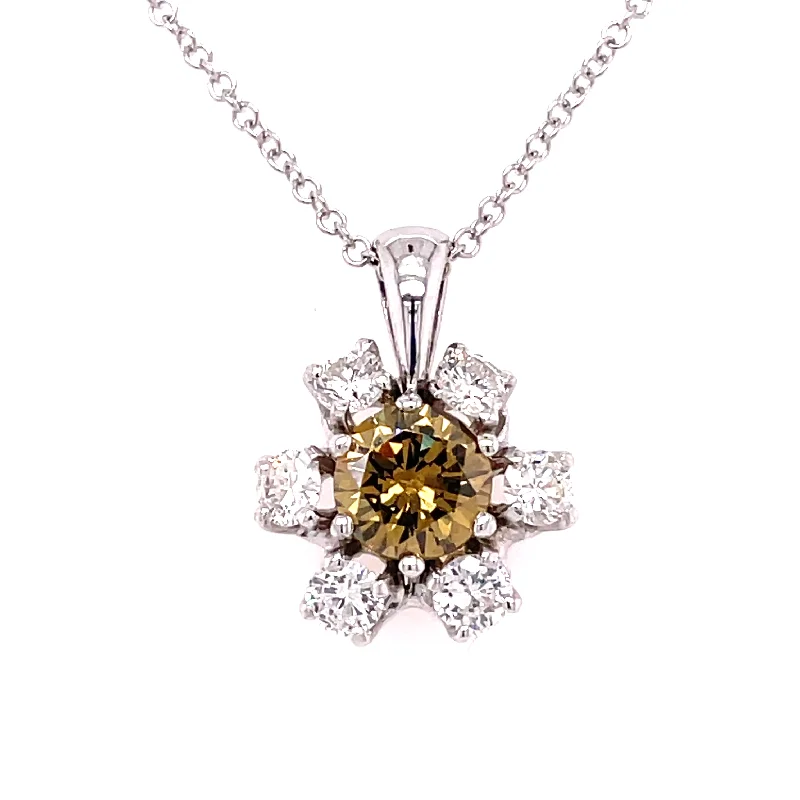 DIAMOND FLOWER NECKLACE