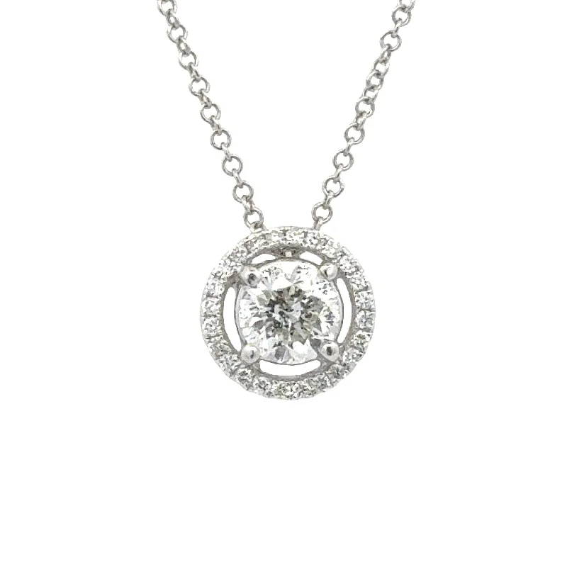 Diamond Halo Necklace