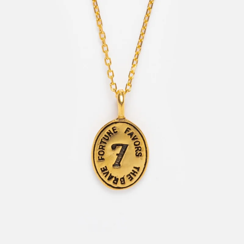 celestial moon and star necklace Fortune Favors The Brave Necklace