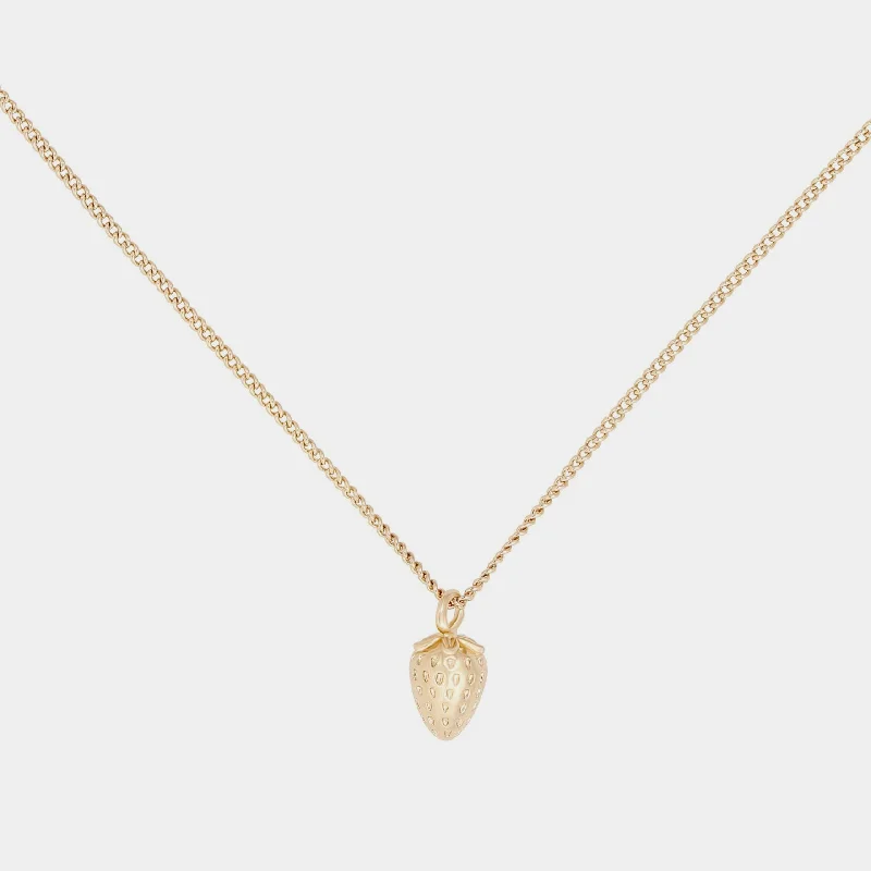 personalized couple’s bracelet engraved Meredith Strawberry Necklace