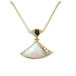 OPAL AND DIAMOND NECKLACE