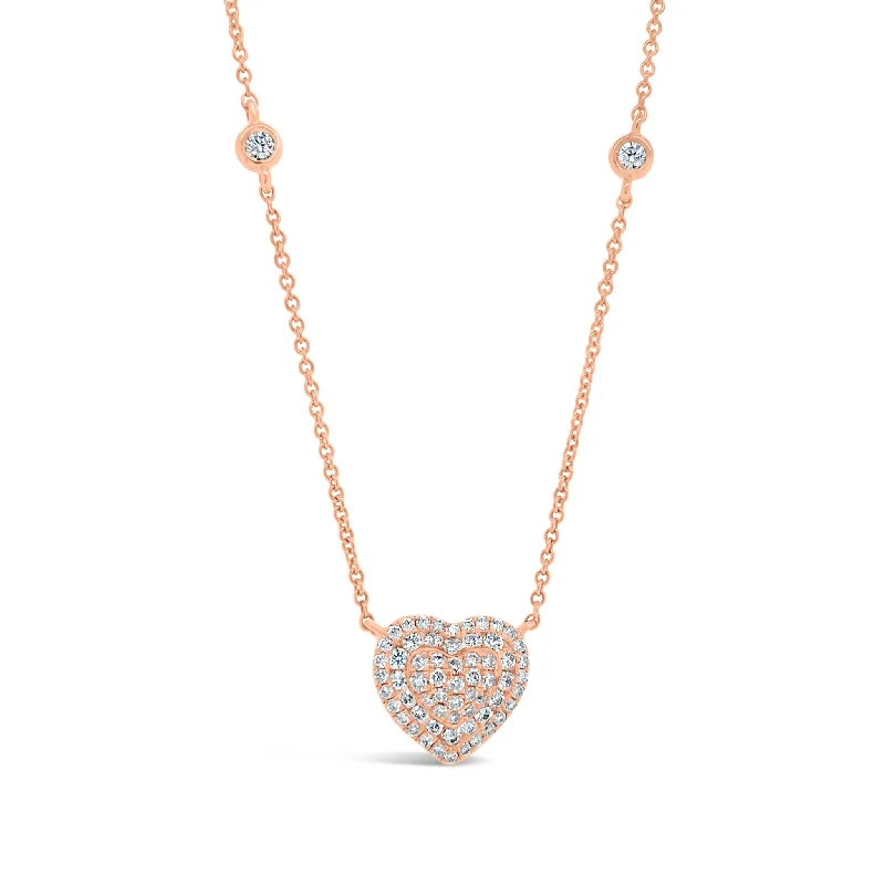 unique moon phase ring Pave Diamond Heart Necklace with Bezel-Set Diamond Stations unique moon phase ring Pave Diamond Heart Necklace with Bezel-Set Diamond Stations