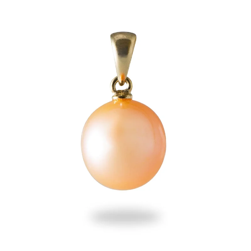 real opal ring for women Peach Freshwater Pearl Pendant in Gold - 9-10mm