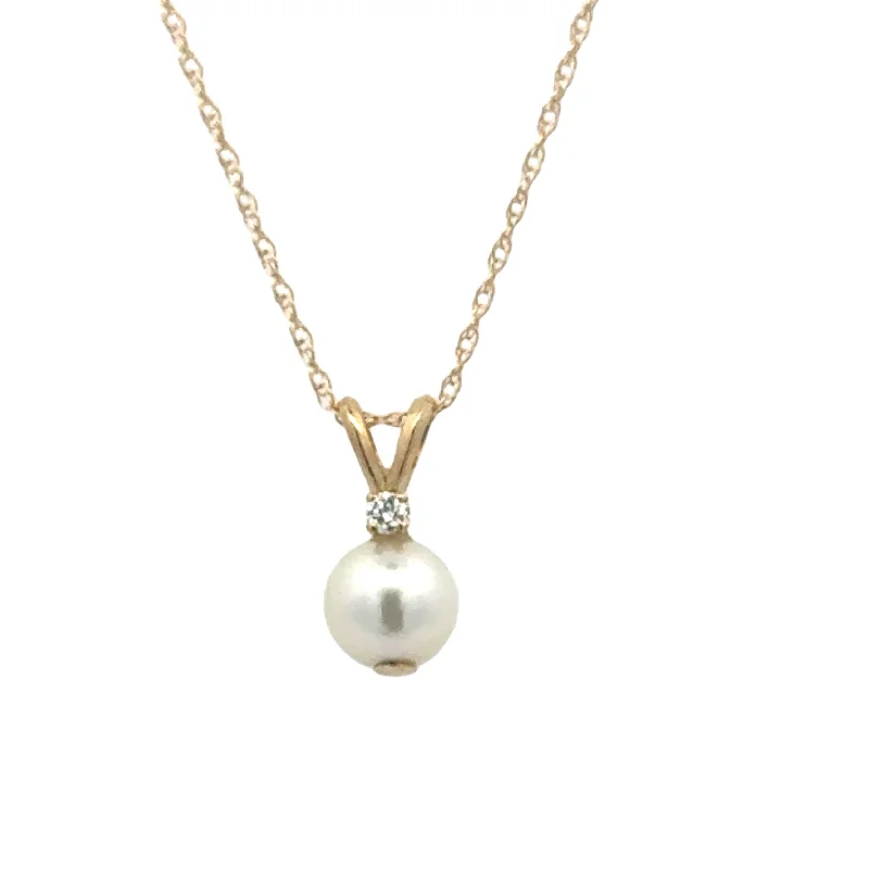 minimalist threader earrings gold Pearl and Diamond Necklace