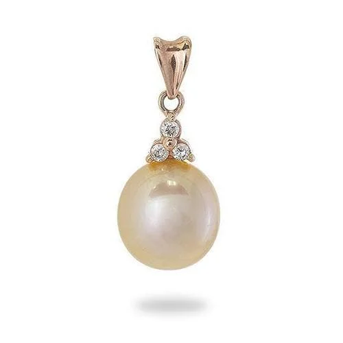 minimalist diamond stud earrings Pink Freshwater Pearl Pendant in Rose Gold with Diamonds - 10-11mm minimalist diamond stud earrings Pink Freshwater Pearl Pendant in Rose Gold with Diamonds - 10-11mm