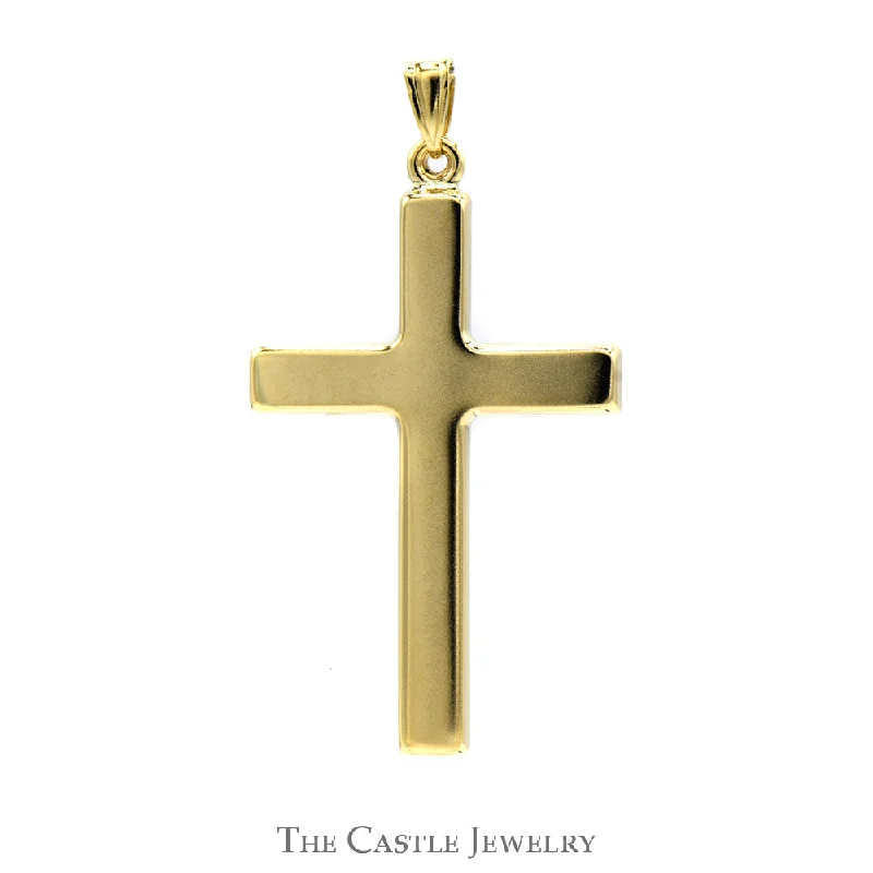 Polished Cross Pendant in 10k Yellow Gold