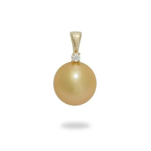 rose gold anklet chain South Sea Gold Pearl Pendant in Gold with Diamonds - 12-13mm rose gold anklet chain South Sea Gold Pearl Pendant in Gold with Diamonds - 12-13mm