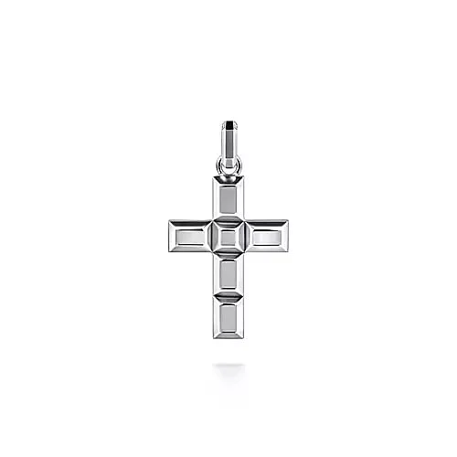 gold engagement ring vintage Sterling Geometric Cross Pendant