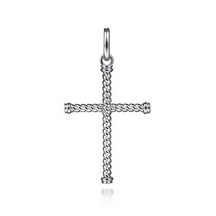 bold chunky cocktail ring STERLING SILVER CROSS PENDANT