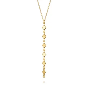 vintage filigree engagement ring Vertical Bar Necklace