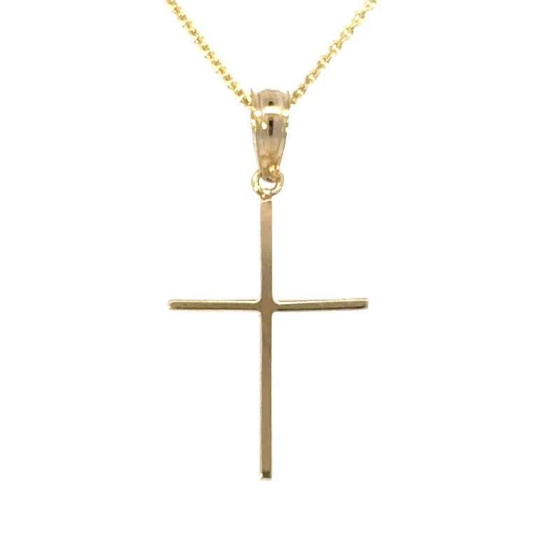 oval blue sapphire ring Yellow Gold Cross Pendant