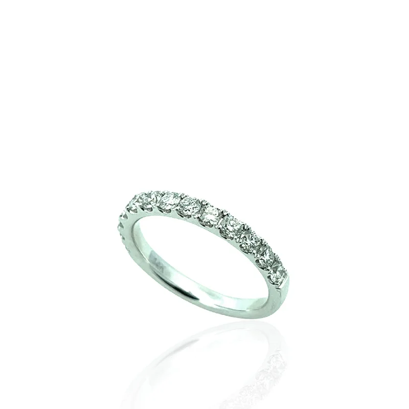 14 Karat White Gold Diamond Band