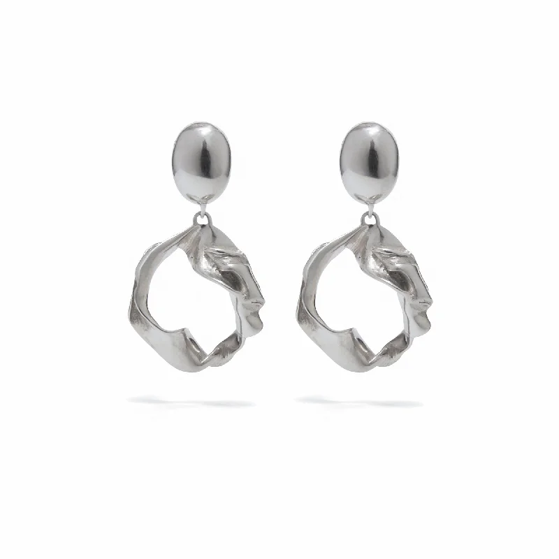 Puka Combi Silver Earrings