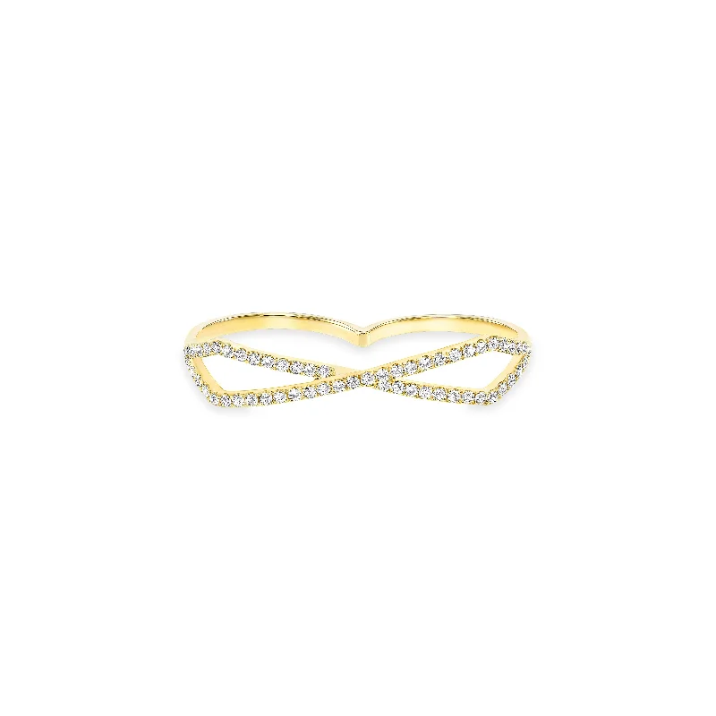 Double Finger Criss Cross Ring