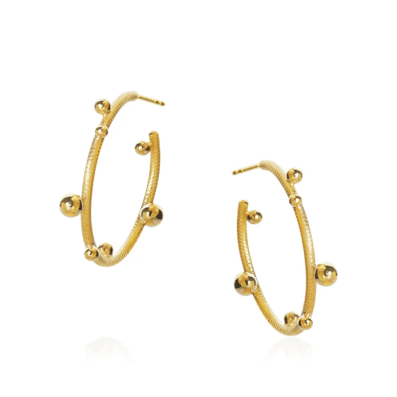 cubic zirconia eternity necklace Small Delphis 18K Gold Hoops