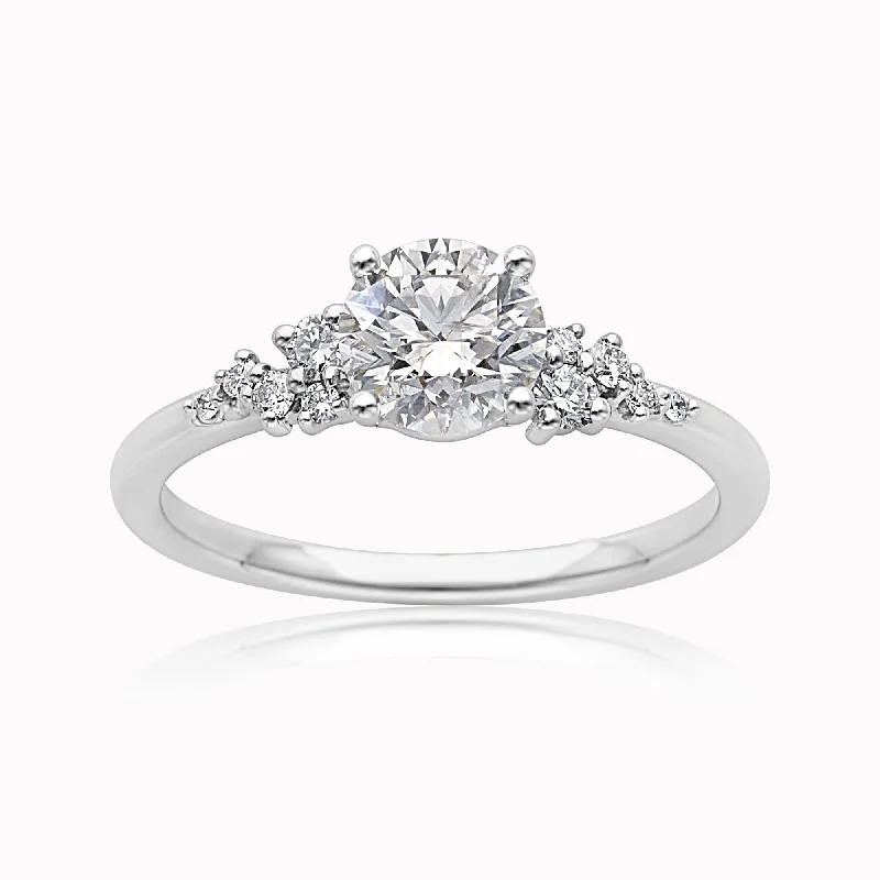 Finley 0.91ct Round White Gold Diamond Engagement Ring