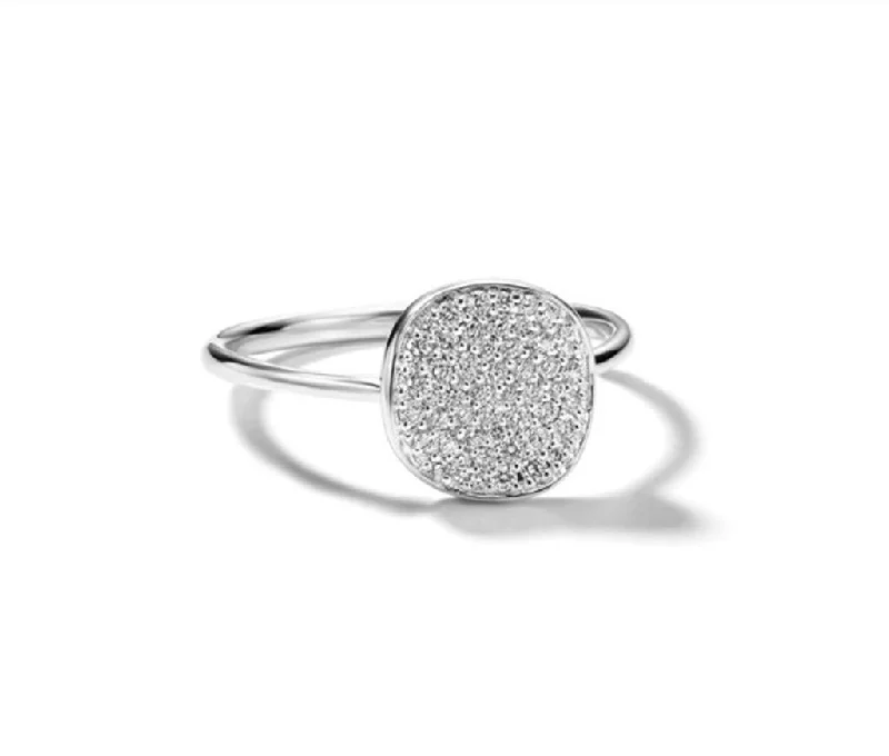 Ippolita Sterling Silver Diamond Stardust Small Flower Disc Ring