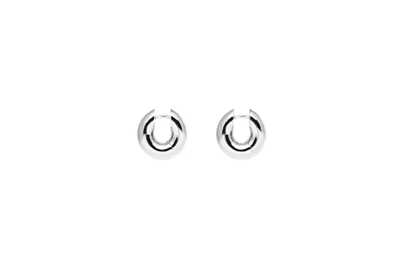 minimalist birthstone bangle IX Riley Silver Hoop Earring