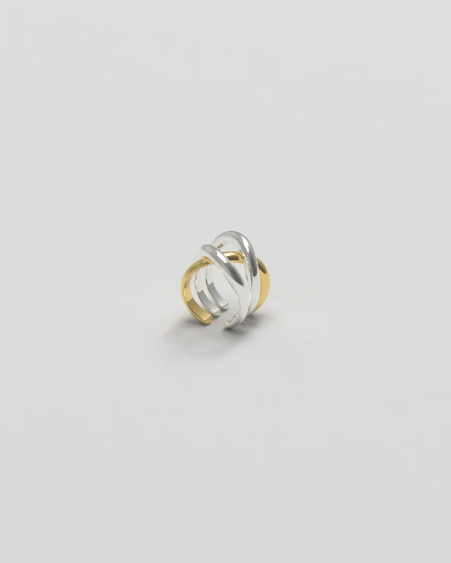 silver wedding band with engraving Thorn Triple Silver Ear Cuff