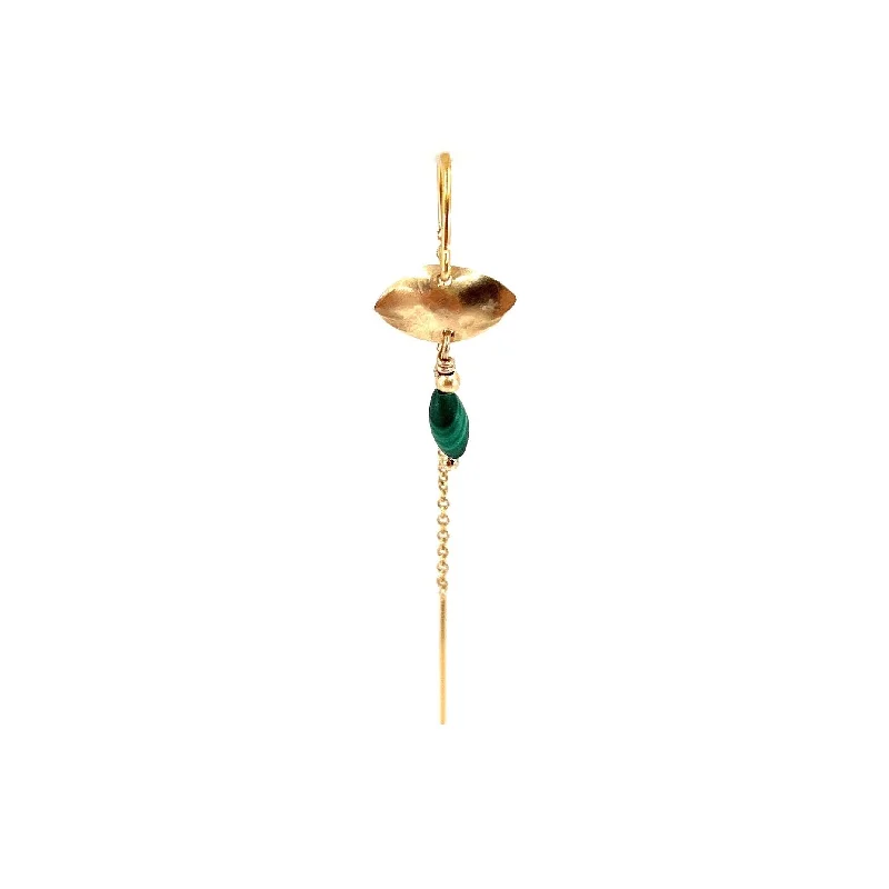 Laura 14K Goldfilled Earring w. Malachite