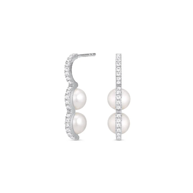 Bahati Silver Earring w. Zirconia