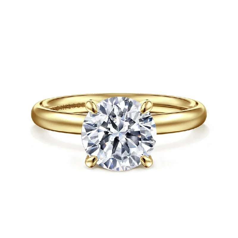 Gabriel & Co. 14K Yellow Gold Round Solitaire Engagement Ring Mounting