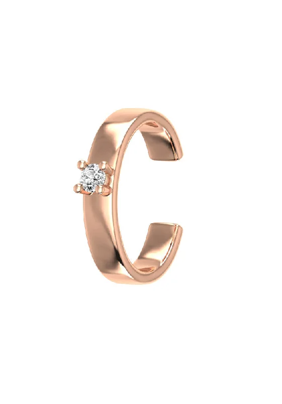 vintage citrine ring One 18K Rosegold Ear Cuff w. Lab-Grown Diamond