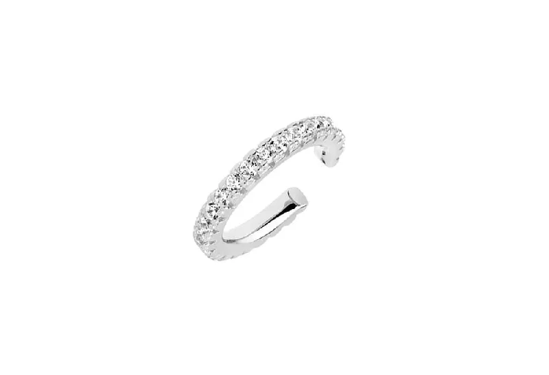sleek black titanium ring Ellera Silver Ear Cuffs