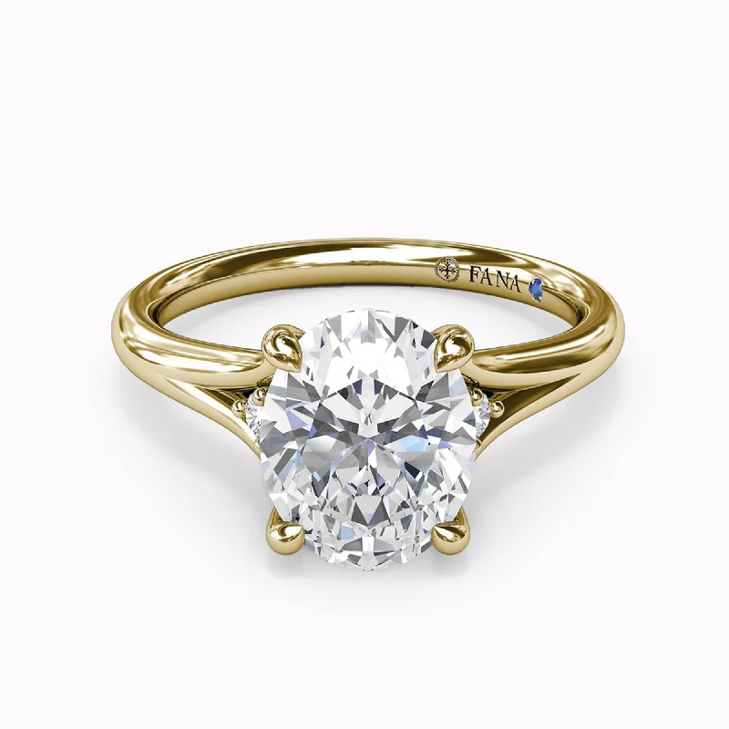 Split Shank with Half Diamond Accent Engagement Setting