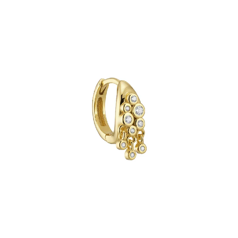 Aphrodite 18K Gold Plated Huggie w. Zirconia