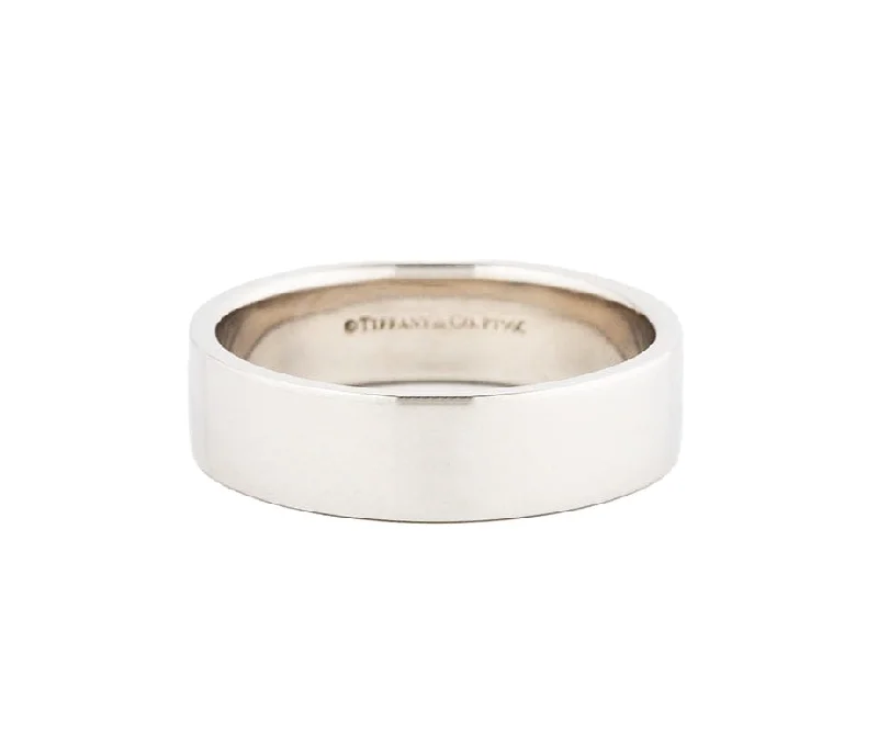 Tiffany & Co. 6.0MM Essential Flat Band Ring in Platinum