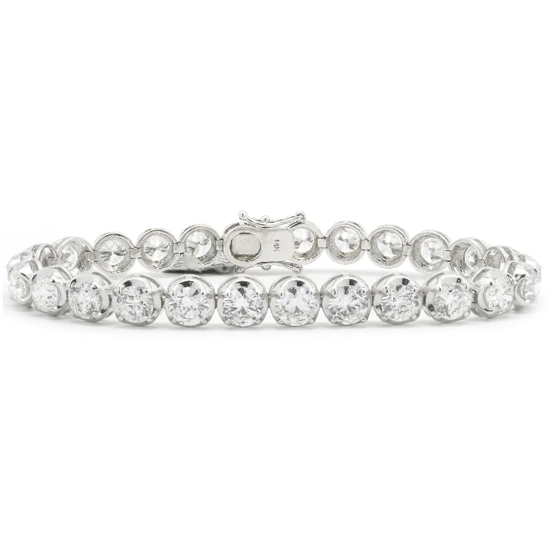 14 Karat White Gold Diamond Tennis Bracelet