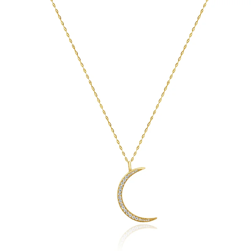 adjustable silver cuff bracelet 14 Karat Yellow Gold Diamond Crescent Moon Necklace adjustable silver cuff bracelet 14 Karat Yellow Gold Diamond Crescent Moon Necklace