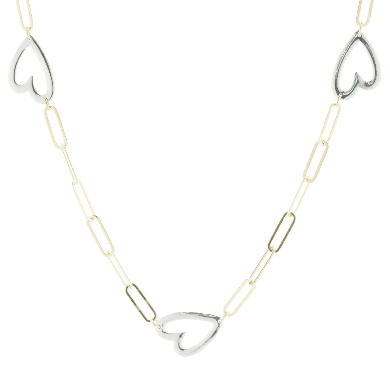 men’s titanium ring with diamonds 14 Karat Yellow & White Gold Paperclip Open Heart Station Necklace men’s titanium ring with diamonds 14 Karat Yellow & White Gold Paperclip Open Heart Station Necklace