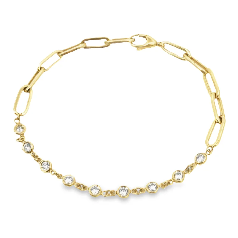 dainty feather charm necklace Yellow Gold Diamond Fashion Bracelet