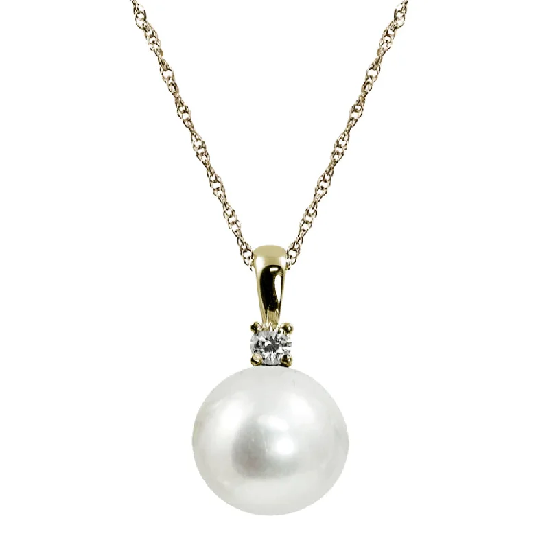 modern geometric gold ring 14k Gold Freshwater Pearl Pendant