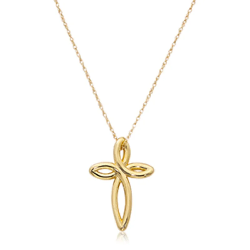 celestial meteor shower earrings 14k Gold Open Cross Pendant Necklace