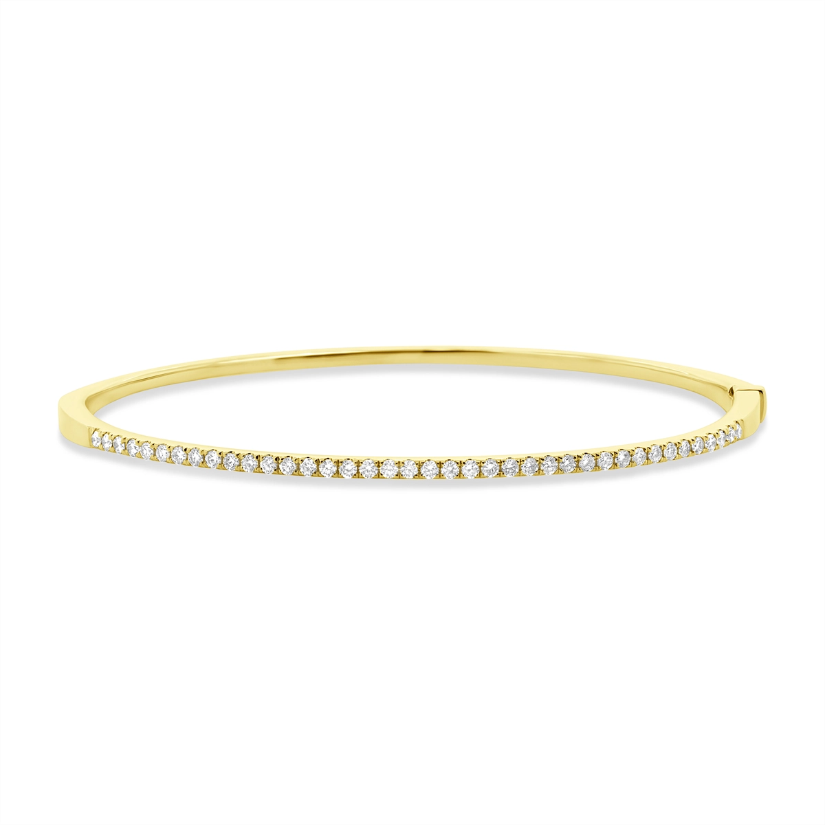 14K Yellow Gold Diamond Bangle Bracelet