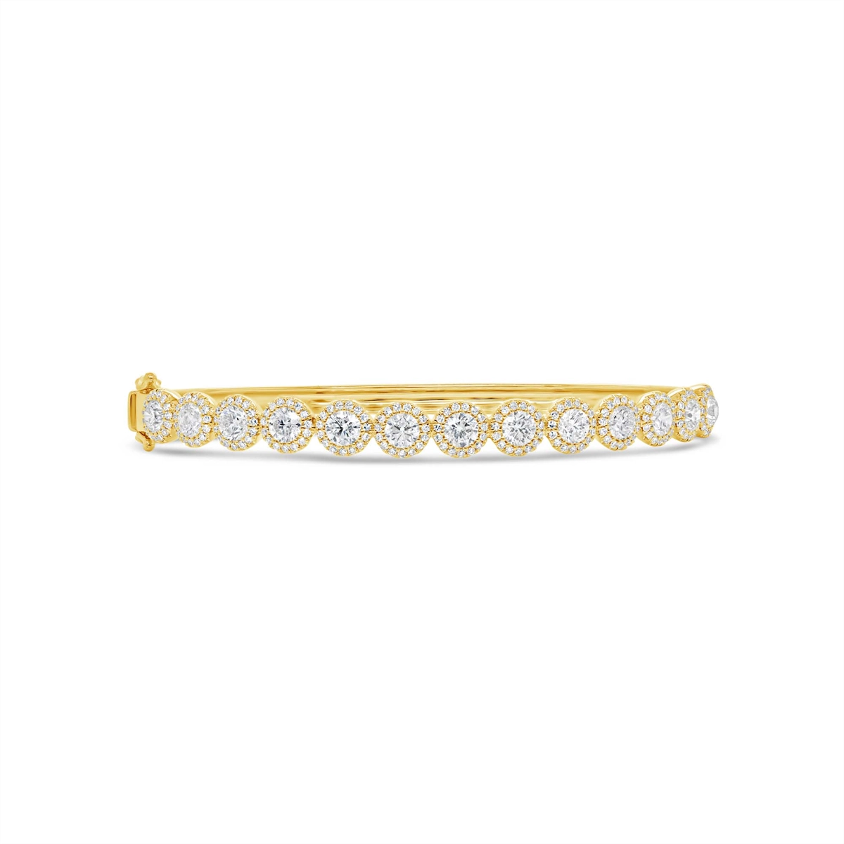 14K Yellow Gold Diamond Bangle Bracelet