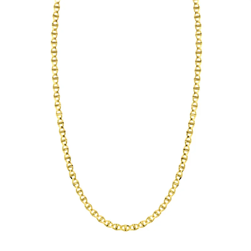 gold and turquoise statement ring 14k Yellow Gold Mariner Link Chain