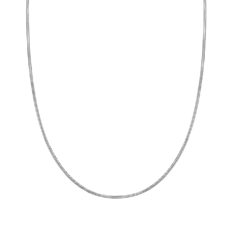 heart pendant necklace gold 14kt White Gold 1.4mm Snake Chain