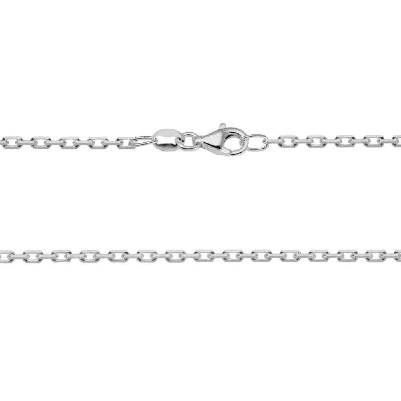 handmade copper wire ring SS 1.9mm D/C Rectangle Cable Chain 18"