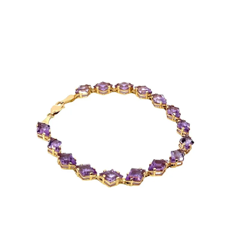 Pre-Owned Amethyst Line Bracelet