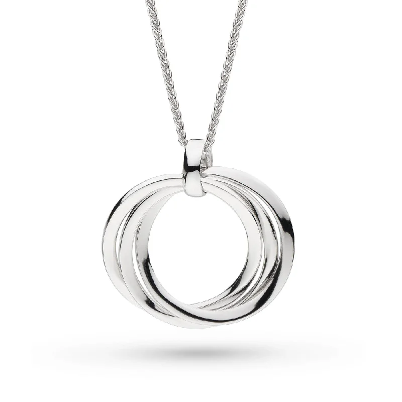 minimalist wedding band set Bevel Trilogy Grande Link Slider Necklace